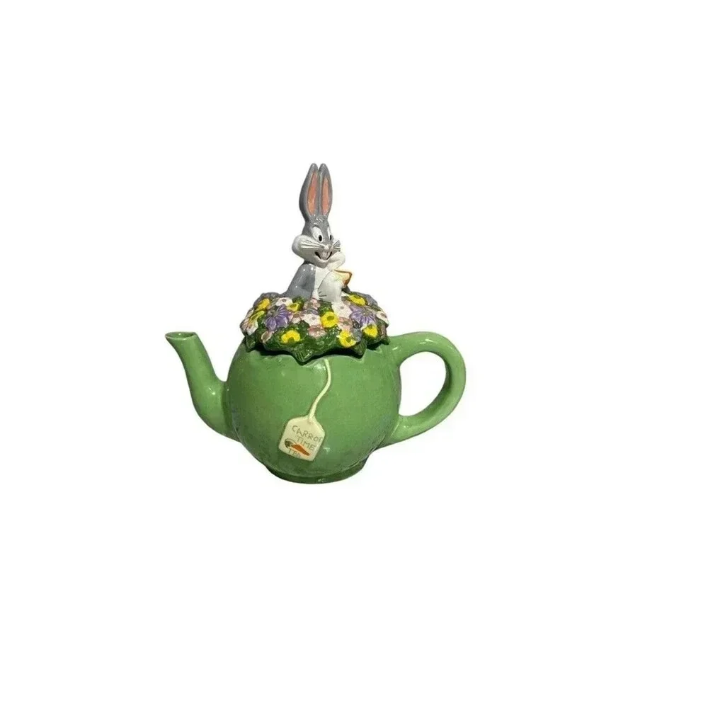 Bugs Bunny Teapot with Floral Lid – Warner Bros Looney Tunes Collectible‎